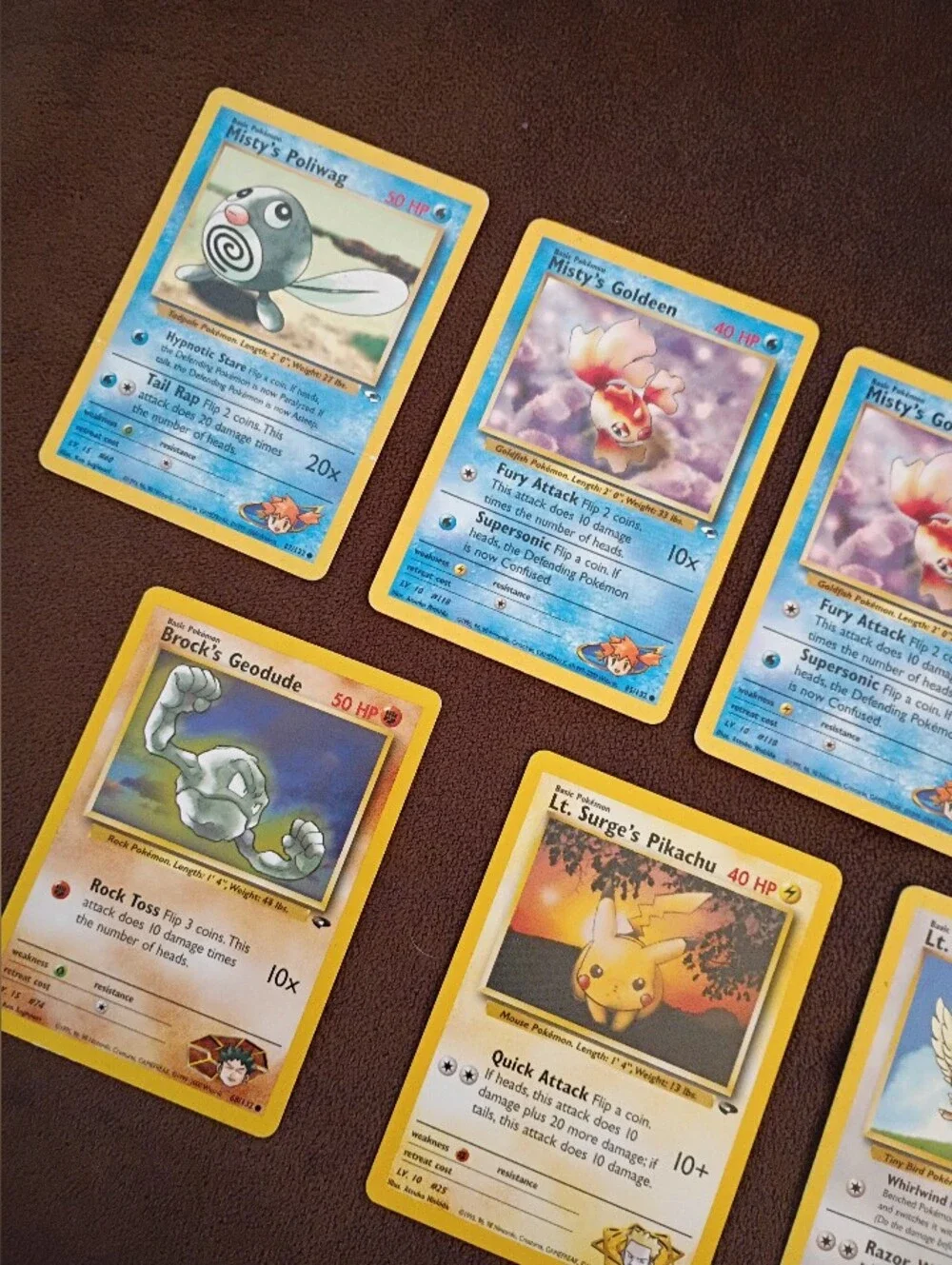 Vintage Pokemon Lot Of 7 Cards